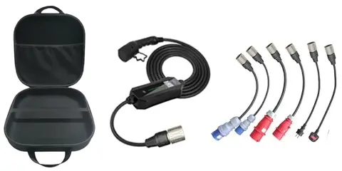 Charging cable case for multi adapter charger