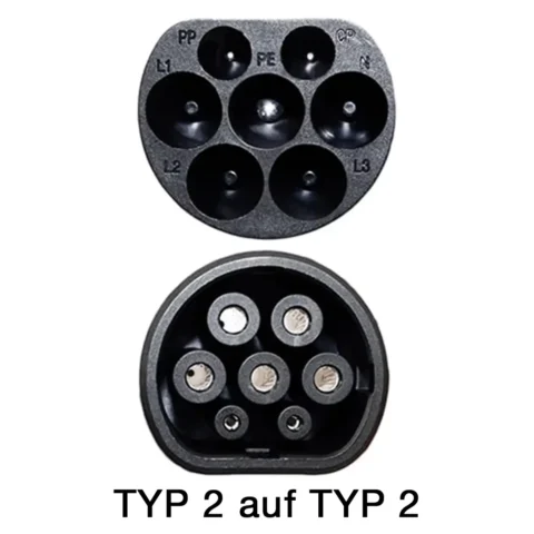 Foto der Kabelstecker vom Typ 2 auf Typ 2
