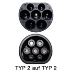 iveco-van-typ-2-auf-typ-2-stecker Foto der Kabelstecker vom Typ 2 auf Typ 2