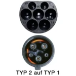 stecker-fur-typ1-auf-typ2 Foto der Steckverbinder vom Typ 1 und Typ 2