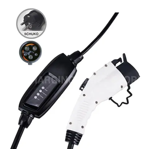 Citroen – Mobile Ladestation / Notladekabel 16A 2-poliger Schuko auf Typ 1 Stecker 230V
